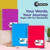 Rosmonde 50 Pack, 1 Subject Spiral Notebook College Ruled Bulk,