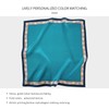 LumiSyne Women's Silk Scarf, Square Scarf, Solid, Retro Chain, Print,