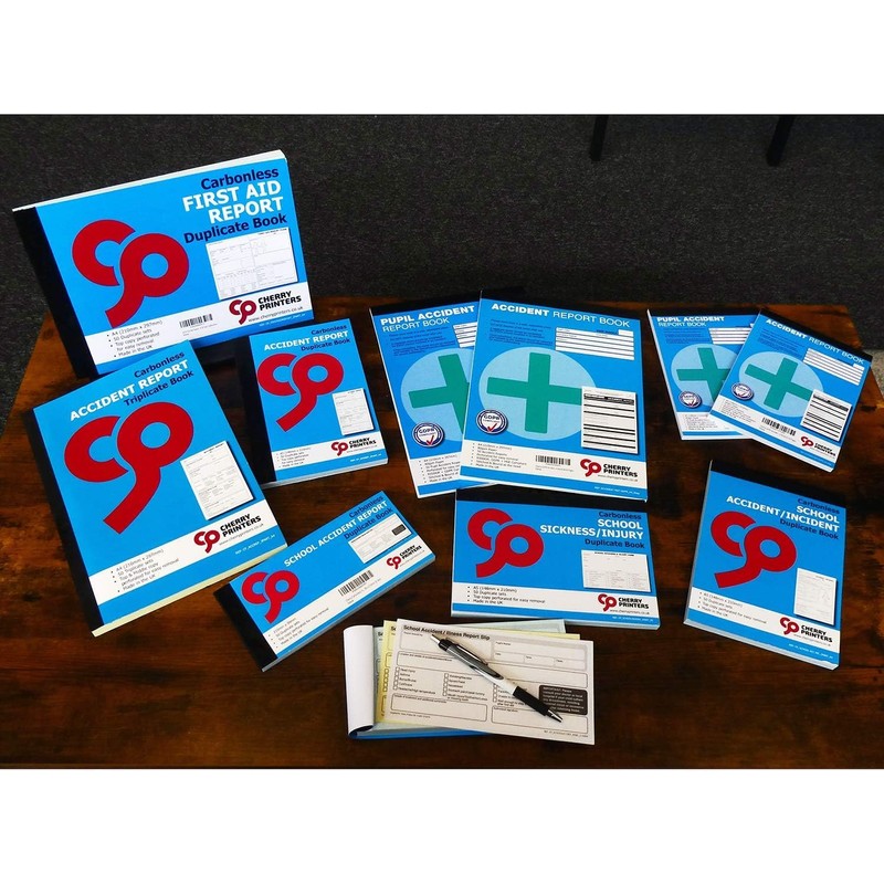 Cherry School Accident Report Book | 2-Part Carbonless Duplicate Book