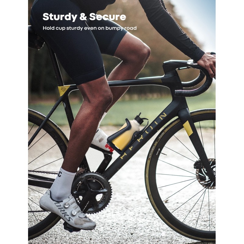 Lamicall BCSW01 Waterproof Plastic Bike Water Bottle Holder Non-slip Rubber