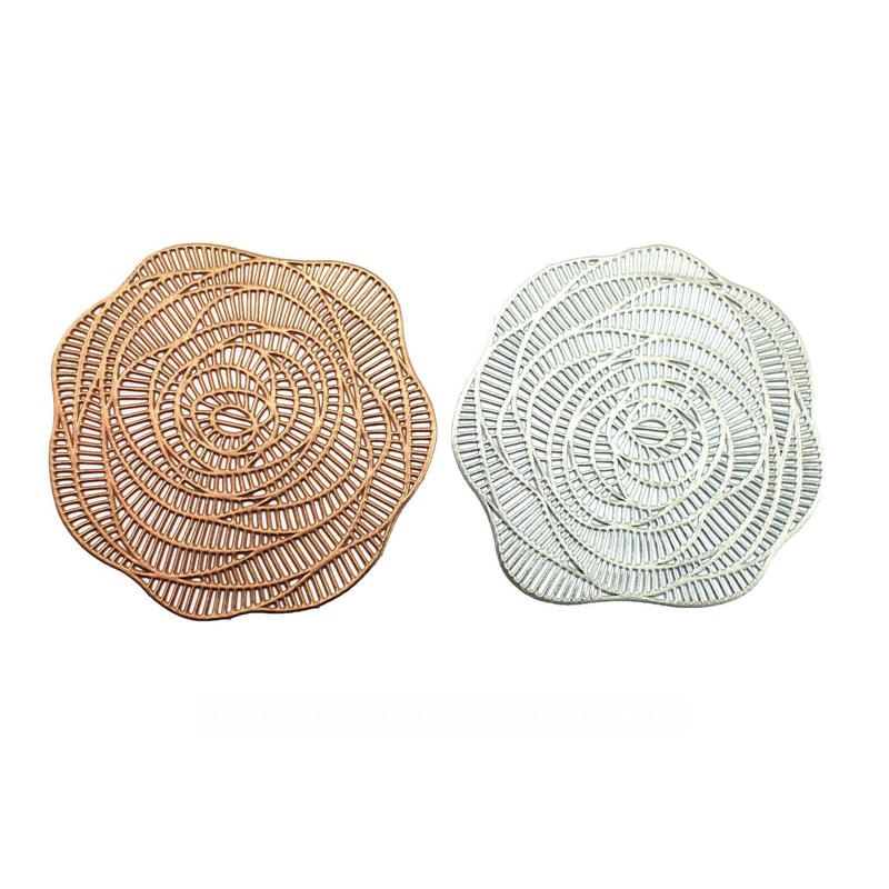speed mao Fashionable Rose Coaster PVC Insulated 10 Piece Set,
