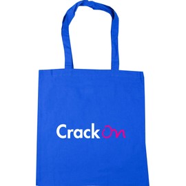 Hippowarehouse Crack On Tote Shopping Gym Beach Bag 42cm x38cm, 10 litres