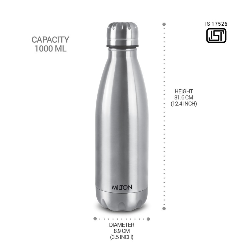 Milton Insulated Water Bottle 1 Liter, Stainless Steel Double Walled