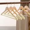 Velvet Wooden Hangers 20Pack,Natural Wood Suit & Coat Colthes Hanger,Non