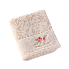 Uchino 1613F270 Be Laura Ashley Anavera Face Towel, Approx. 13.4 x 29.5 inches (34 x 75 cm), Beige