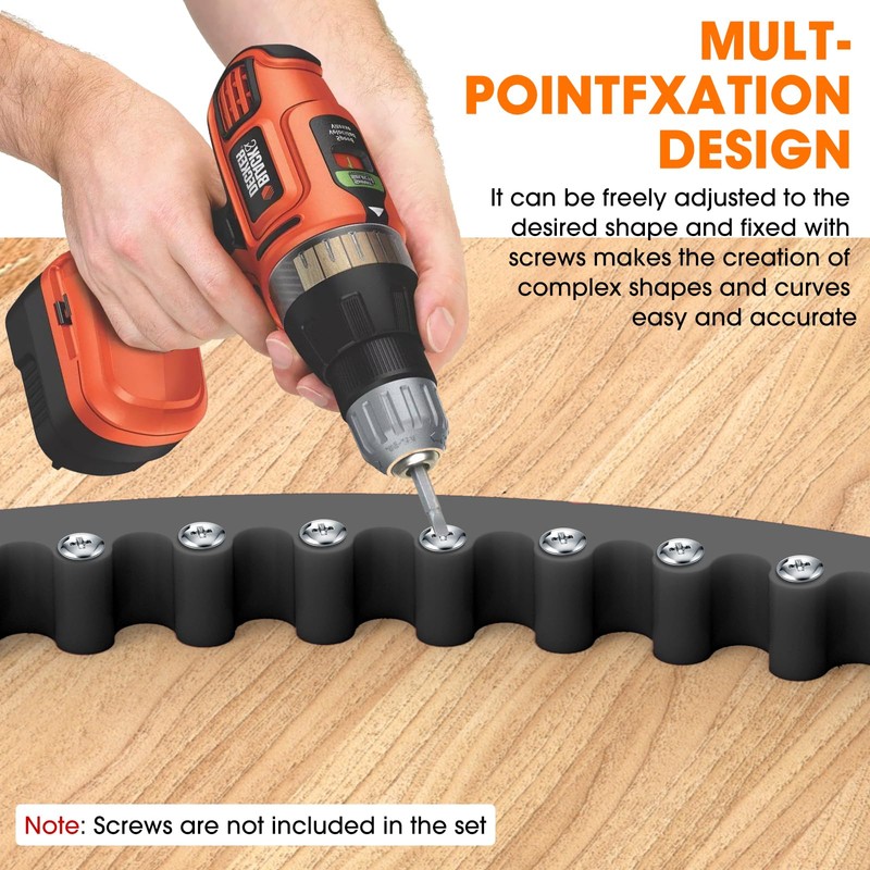 Mdkave Flexible Router Edge Guide,Router Templates for Woodworking,Flexible Curve Template