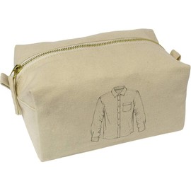 'Men's Shirt' Canvas Wash Bag/Makeup Case (CS00039687)