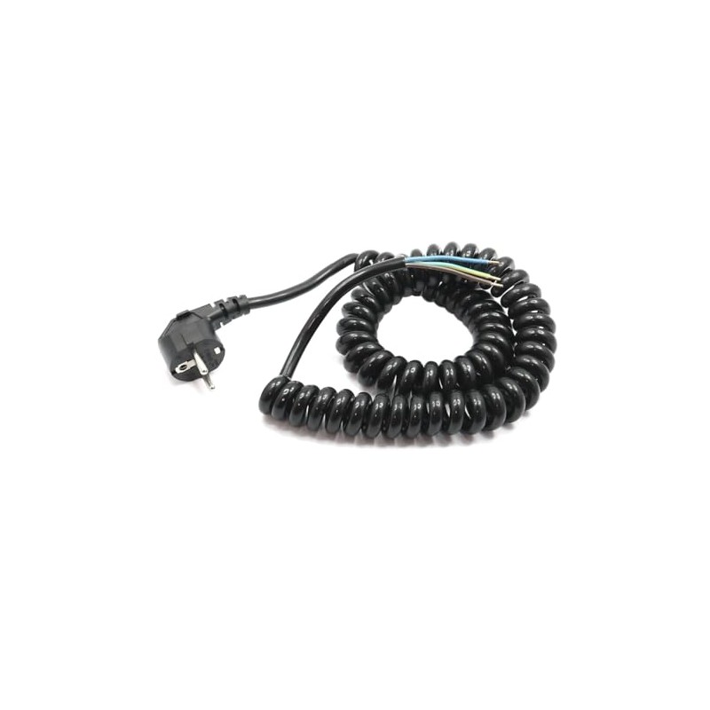 WITTKOWARE Coiled Cable with Earthing Contact Plug, 3G 1.5 mm²,