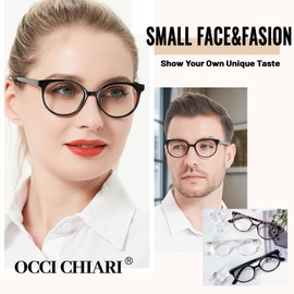 OCCI CHIARI High End Designer Reading Glasses for Women Men Modern 3.5x Lightweight Comfort Readers for Petite face(1.0 1.25 1.5 1.75 2.0 2.25 2.5 2.75 3.0 3.5 4.0 5.0 6.0)