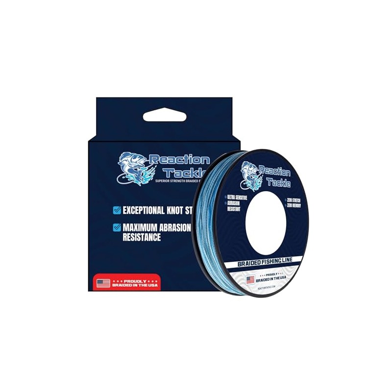 Reaction Tackle USA Braid 4 Strand Blue Camo 10/150