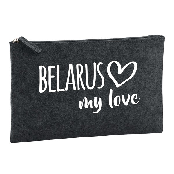 Huuraa My Love Belarus Wash Bag Gift 1 Litre Charcoal