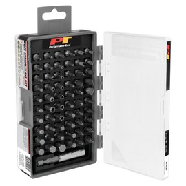 Performance Tool W9027 75-Piece Specialty Bit Driver Set with Multiple Fastener Styles for Most Common Jobs and Convenient Flip Case