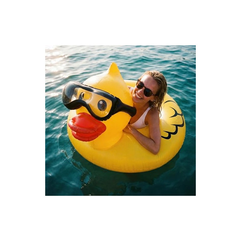 Float Joy Funny Duck Pool Floats Adult Giant Inflatable Rubber