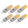 FTVOGUE 6Pcs G4 Light Bulb Aluminum Dimmable 2W 180lm LED