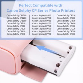 Photo Paper 10 x 15 Replacement for Canon Selphy CP1500 CP1300 CP1200 CP910 CP1000 Photo Printer 1 Cartridges and Photo Paper KP-36IN 3115B001(AA) Compatible with Canon Selphy CP, A6 (100 x 148 cm) mm