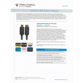 Tributaries UHD Max HDMI Cable - 48Gbps Performance (1.5)