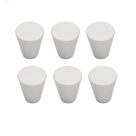 BOZONLI Pack of 6 Furniture Knobs, Round Handles, Drawer Knobs, 20 mm, Cone, Single Hole Mounting, Conical, Small Handle for Wardrobe, Door, Cupboard Doors, Decorative