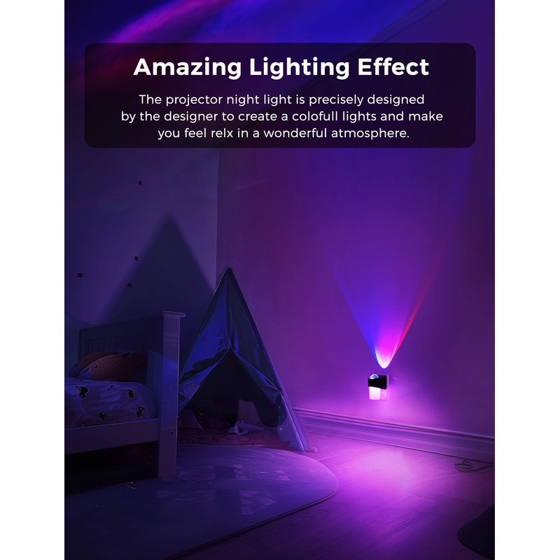 L LOHAS LED Projector Night Light Plug in Night Lights