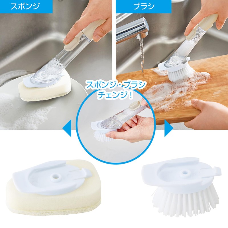 Remark Kitchen Cleaning Sponge & Brush Set with Handle, Kitchen