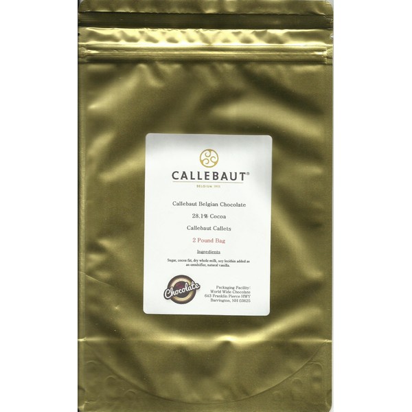 Callebaut Chocolate Callets (small disc) White 28.1% cacao 2 lbs