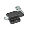 Ganter Normelemente GN 722.3-8-20-R-SW Spring Latch, Black, Locking Curve Right