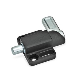Ganter Normelemente GN 722.3-8-20-R-SW Spring Latch, Black, Locking Curve Right Bolt: 8 mm