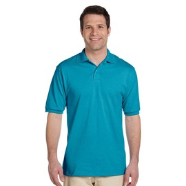 Jerzees mens 5.6 oz. 50/50 Jersey Polo with SpotShield(437)-CALIFORNIA BLUE-2XL
