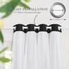PONY DANCE Black Curtains for Bedroom - Decorative Window Curtains