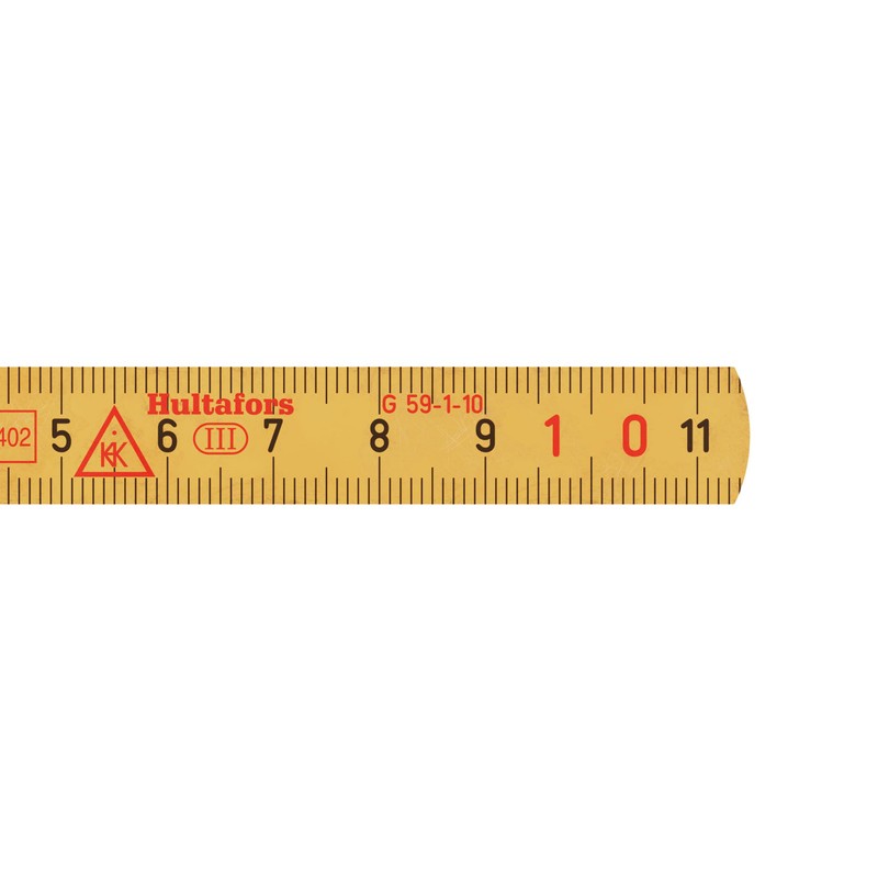 Hultafors 1 m Mini Folding Ruler Made of Fibreglass, Made