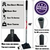 Heavy Duty Steel Tamper 8"x8" with 48 inch Handle and