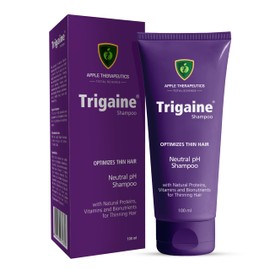 APPLE THERAPEUTICS Trigaine Shampoo (100ml) | pH Balanced Shampoo, Optimizes Thin Hair With Natural Proteins, Vitamins And Bionutrients Dermatologist-Recommended Shampoo for Hair Fall