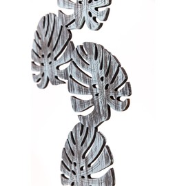 Climbing Monstera Leaf Trellis by Cali Kiwi Pros. 14”x6” for planters 4”-8” Wide. Help Plants Grow Upright. Decorative Accent for Plants, in a Variety of finishes (Coastal Turquoise 3PK)