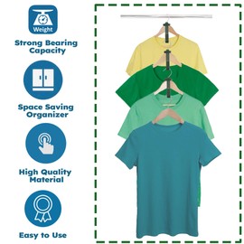 DMIMIA Clothes Hanger Connector Hooks 80 PCS, Closet Hangers Space Saver for Clothes Hooks,Plastic Connection Hooks Organizer(Green)