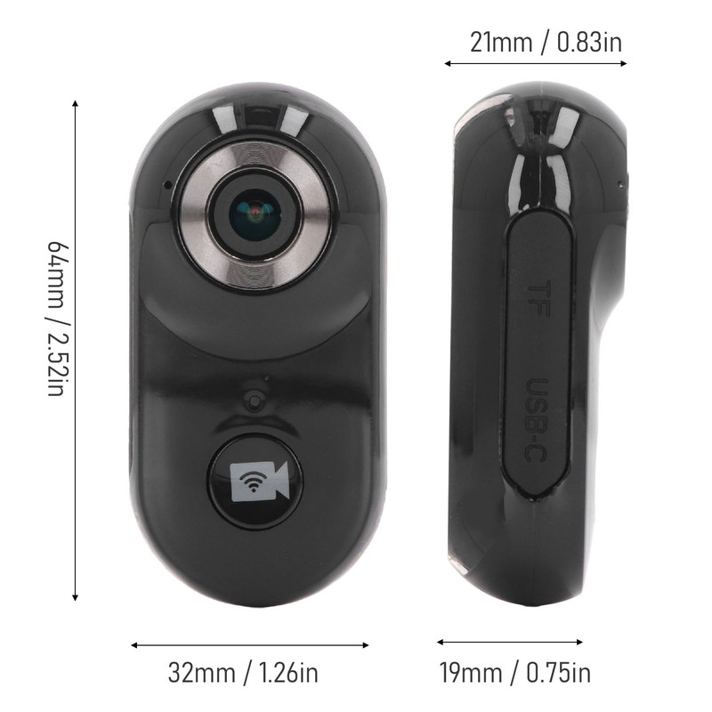 1080P Pet Camera Wireless WiFi Transmission Thumb Camera Magnetic Suction
