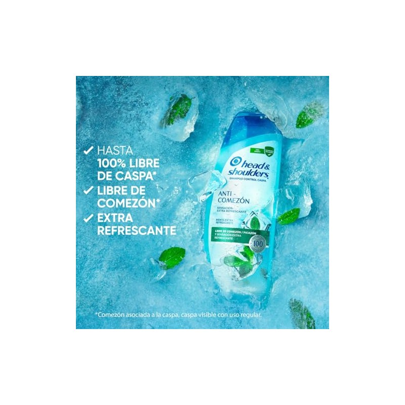 Head Shoulders Shampoo Control Caspa Anti-Comezón 375 ml 180 ml