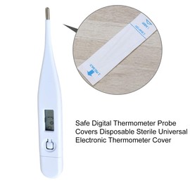 Healifty 100pcs Disposable Digital Thermometer Covers Sterile Universal Thermometer Probe Covers for Hospital Clinic and Health Center
