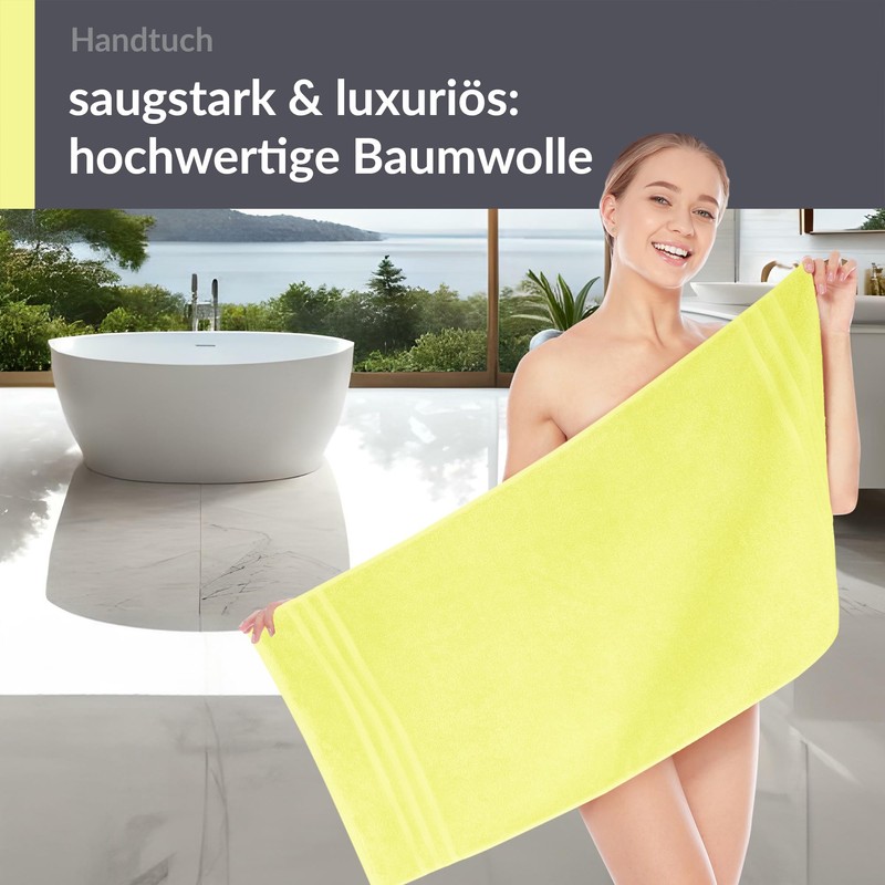 Lashuma Cotton Hand Towel 50 x 100 cm in Aniseed