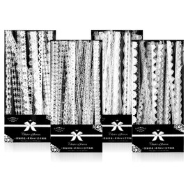 120 Pcs Lace Stickers Vintage Scrapbook Stickers White Lace Scrapbooking Stickers Scrapbook Embellishments Stickers for Wedding Planners Laptops Journals Crafts Photo Frame