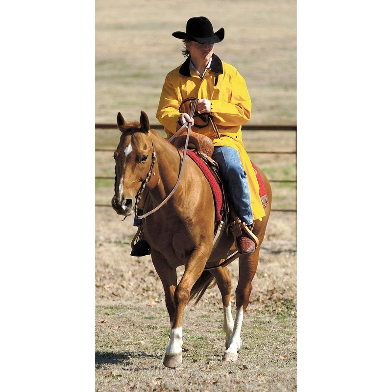M&F WESTERN Saddle Slicker Adult Rain Coat Yellow, Size: M