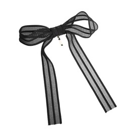 VingTAINE H7768-BK- Hair Cuff, Pony Hook, Long Ribbon, Blade Lace, Hair Hook, Hair Accessories, Adult Casual, Simple,