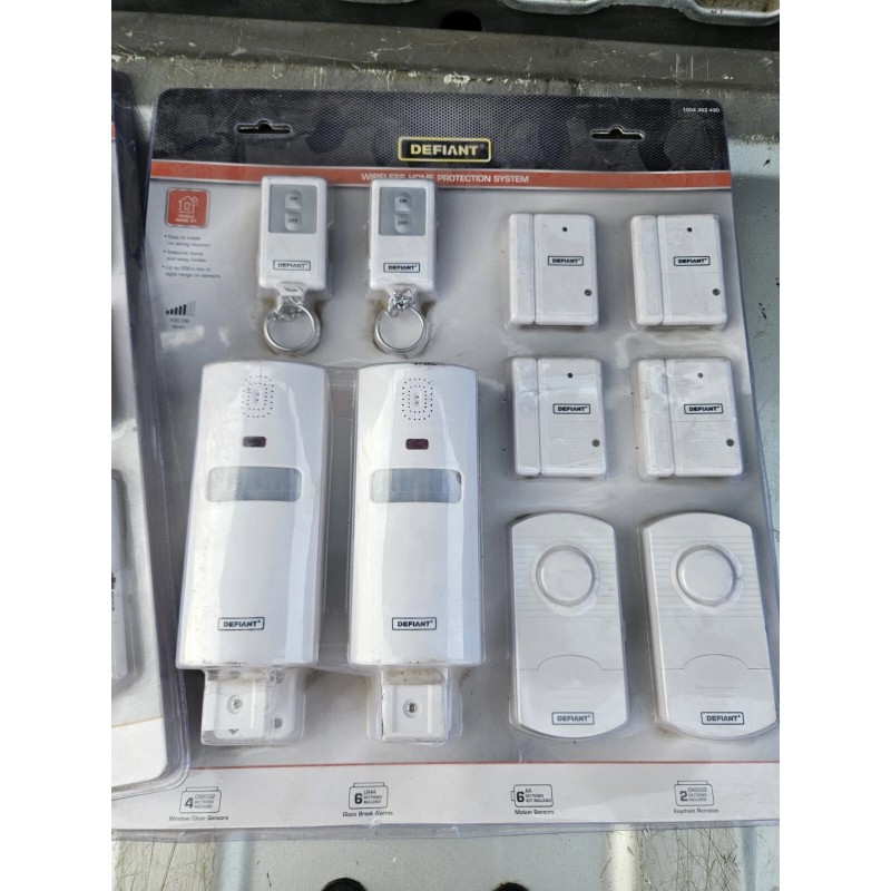 Defiant Lot of 2 Defiant Wireless Home Security Protection System