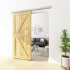 JUBEST 6FT Sliding Barn Door Track Kit, Aluminium Box Rail