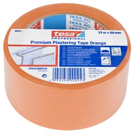 tesa 4843 Outdoor Rough Surface Masking Tape, 2 Weeks Residue Free Removal, 50 mm x 33 m