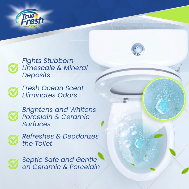 True Fresh Toilet Bowl Cleaner Tablets 26 Pack – Deodorizer