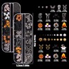 ネイルパーツ ハロウィン 2ケース 3D 立体 カボチャ おばけ 蜘蛛 蜘蛛の巣 コウモリ