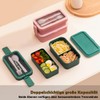 Echehi 2-Layer Lunch Box with Compartments for Adults and Children,