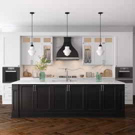 Annie 9.13" Wide Pendant with Glass Shade in Blackened Bronze/White Milk