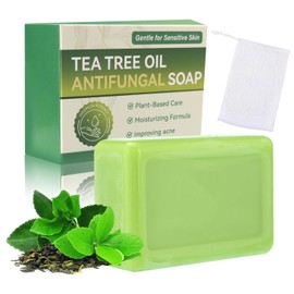 Tea Tree Soap, Relief Soap Bar Infused with Tea Tree Oil, Natural Foot & Body Soaps for Healthy Skin, Addresses Foot Discomfort and Skin Irritations, Gentle Exfoliating Bar Soap for Men Women