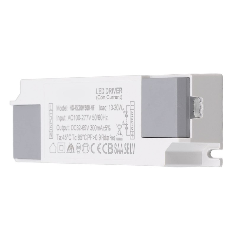 LED Power Supply Driver 13-20W 300mA AC 100‑277V to DC