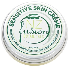NZ Fusion Botanicals Sensitive Skin Cream Face and Body Moisturizer with Active Manuka Honey and Harakeke for Dry, Irritated Skin, Psoriasis, Rosacea